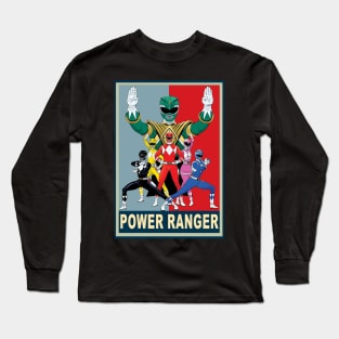 Pink Power Ranger's Fearless Battle Stance Long Sleeve T-Shirt